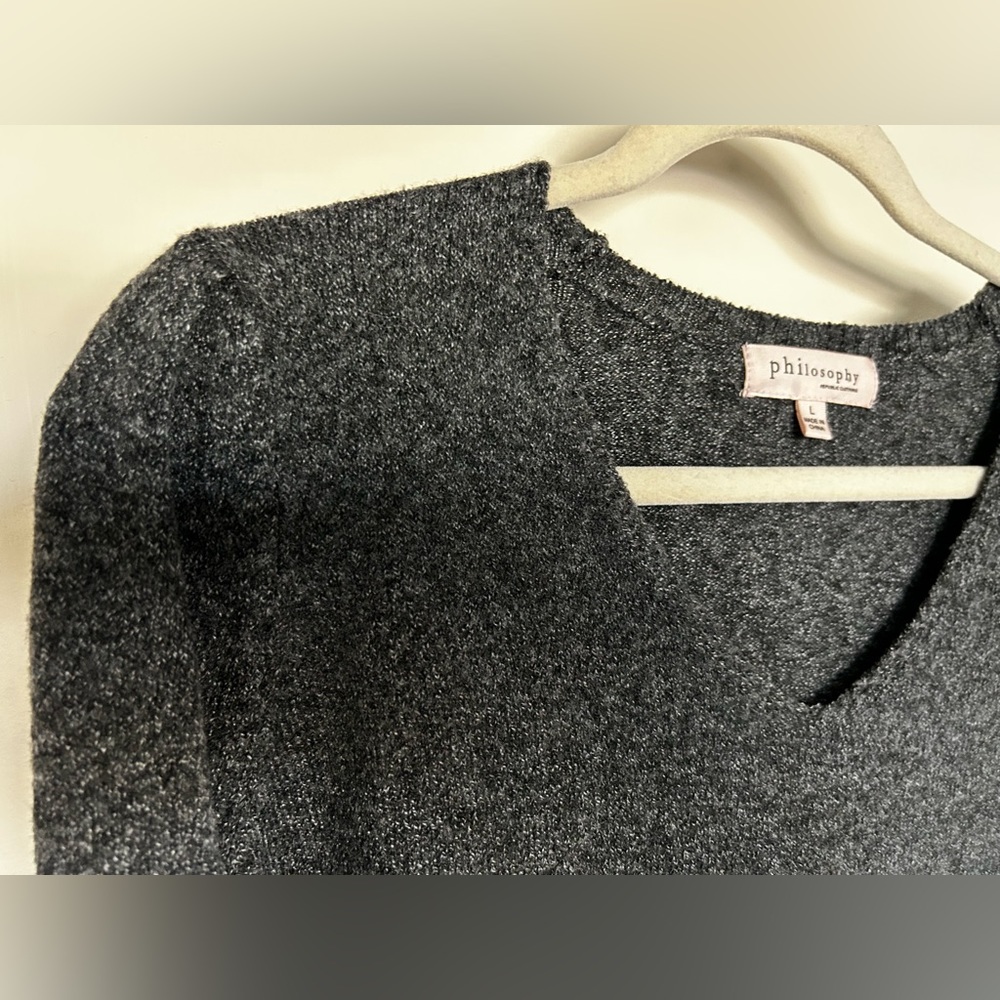 Philosophy gray marbled women sweater - Picture 3 of 3